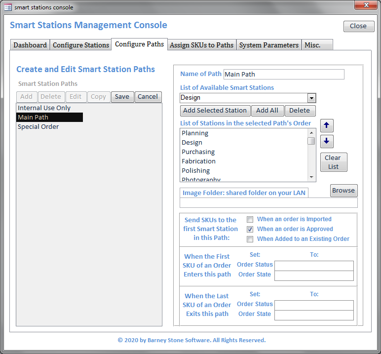 Smart Stations Console Paths